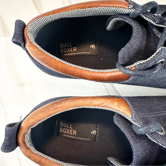 Bull Boxer Denim Blue Brown Leather Men\'s Size 11 Oxford Lace Up Dress Shoe main image 10